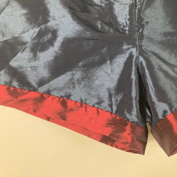 Womens NY Khakis Nylon Shorts Adjustable Waist Pockets Blue Red 8 Polyester Nylo - Picture 4 of 7